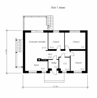 Проект частного дома с удобной планировкой